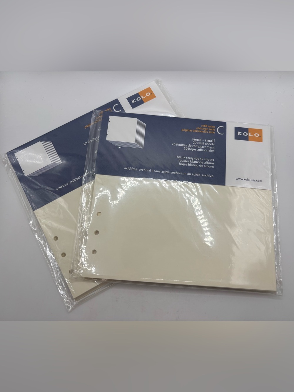 Kolo 2 Packs Refill Series C Small Sheets 7x7.5 Scrap Book Acid Free 100-4303